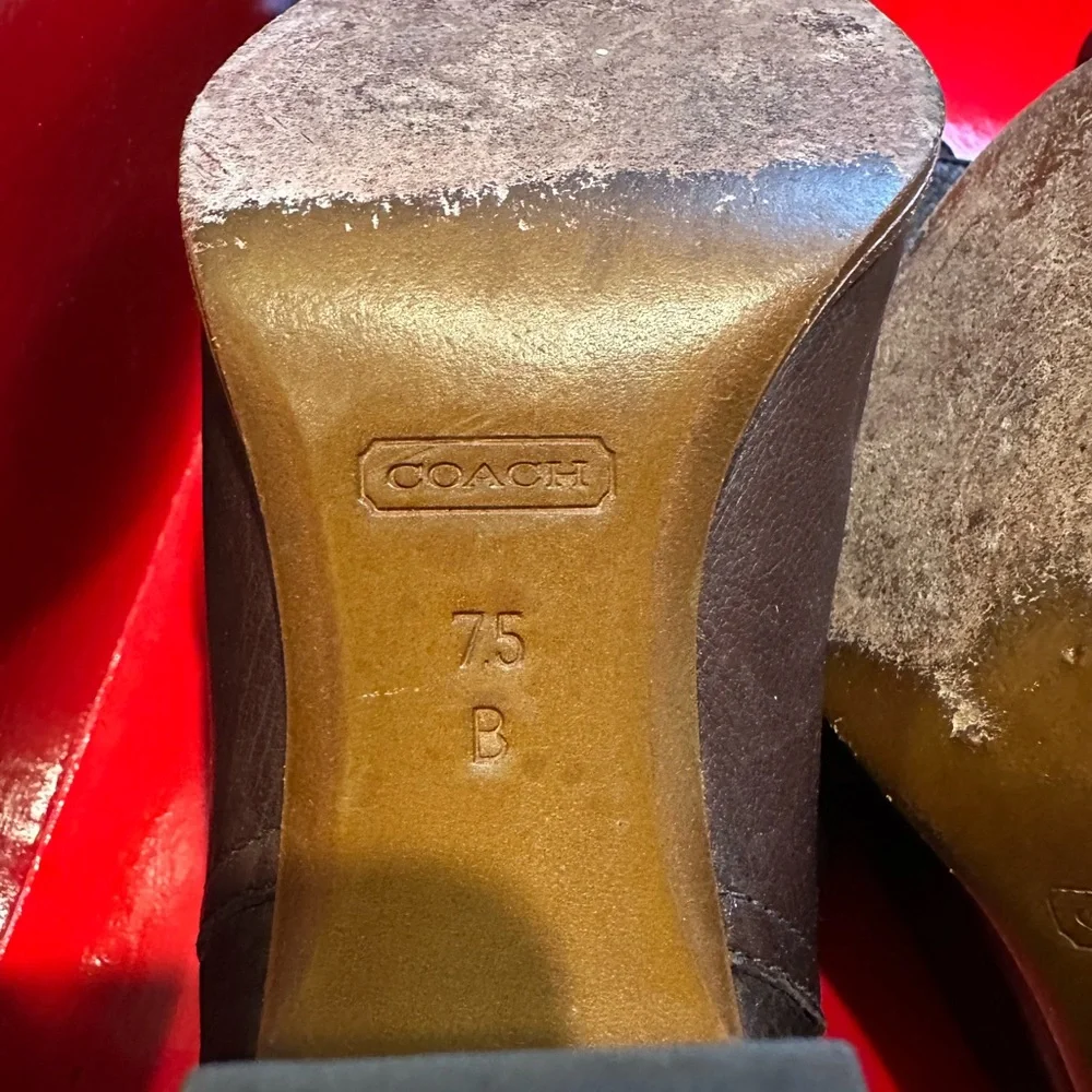 7.5 Coach Selena Leather Boots - Picture 5 of 5